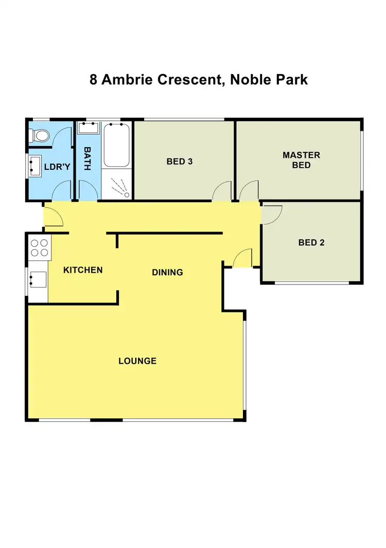 Floorplan of Homely house listing, 8 Ambrie Crescent, Noble Park VIC 3174