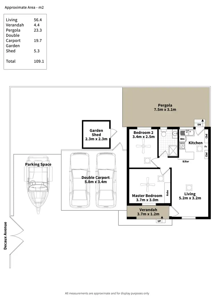 Floorplan of Homely unit listing, 1/9 Quinliven Road, Port Willunga SA 5173