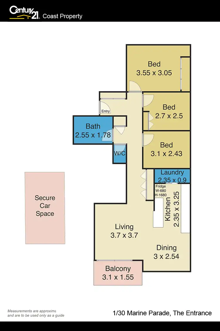 Floorplan of Homely unit listing, 1/30 Marine Parade, The Entrance NSW 2261