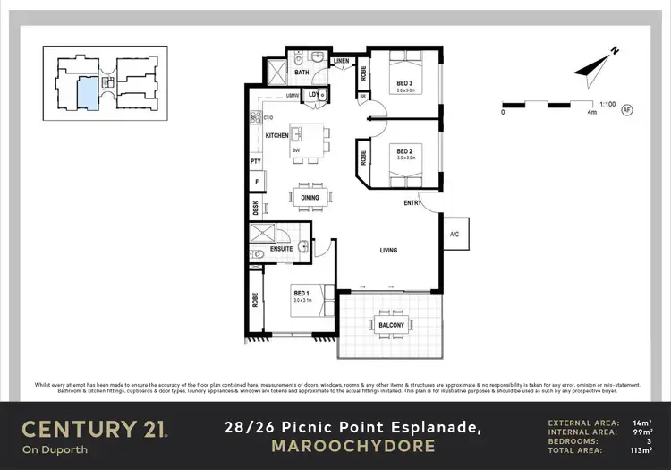 Floorplan of Homely unit listing, 28/26-28 Picnic Point Esplanade, Maroochydore QLD 4558