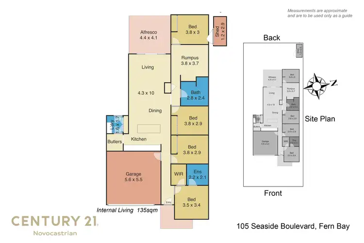 Floorplan of Homely house listing, 105 Seaside Boulevard, Fern Bay NSW 2295