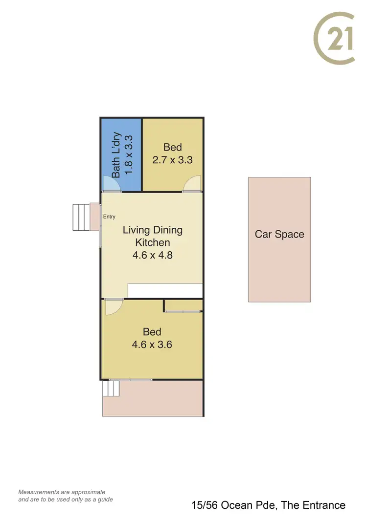 Floorplan of Homely unit listing, 15/56 Ocean Parade, The Entrance NSW 2261
