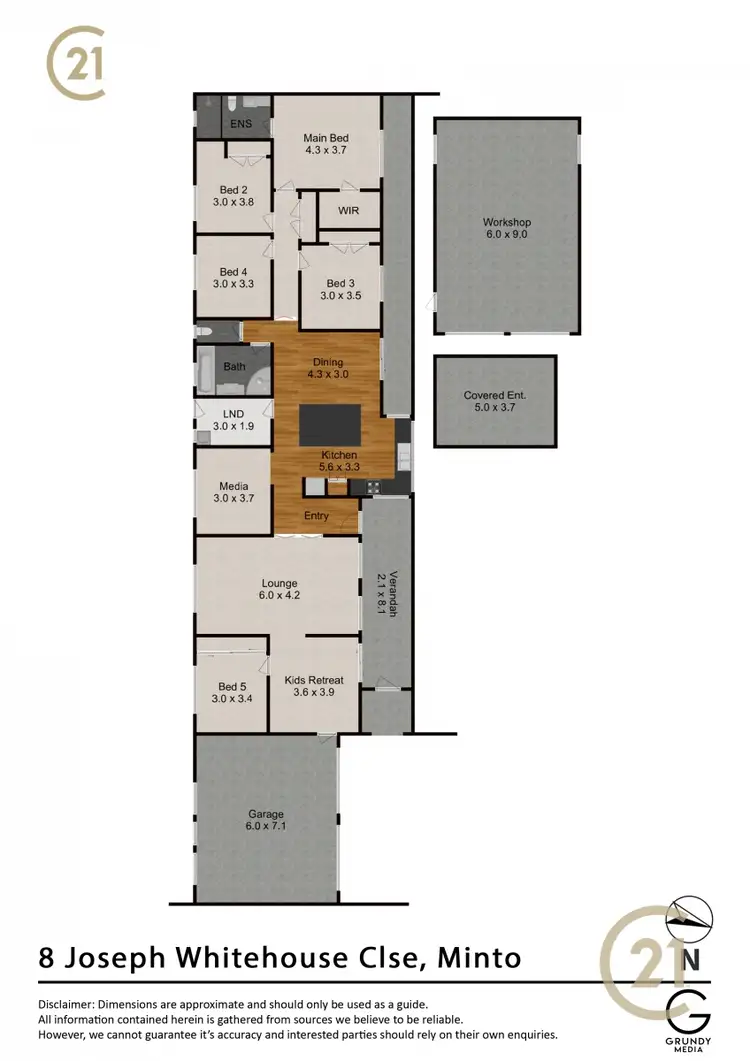 Floorplan of Homely house listing, 8 Joseph Whitehouse Close, Minto NSW 2566