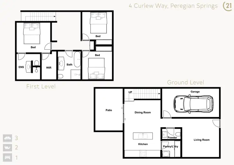 Floorplan of Homely townhouse listing, 4 Curlew Way, Peregian Springs QLD 4573
