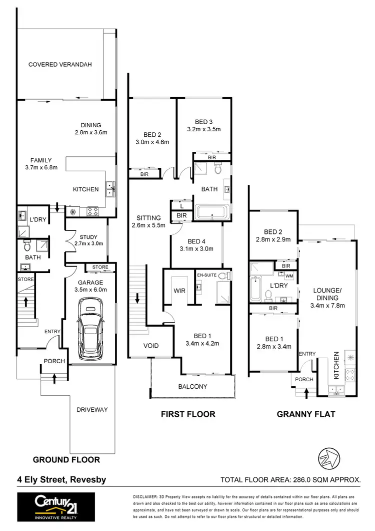 Floorplan of Homely semi-detached listing, 4 Ely Street, Revesby NSW 2212