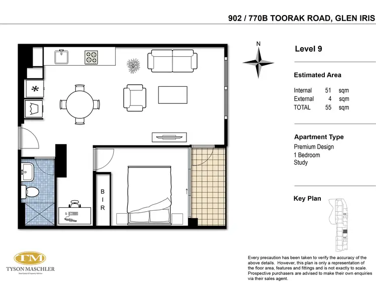 Floorplan of Homely apartment listing, 902/770B Toorak Road, Glen Iris VIC 3146