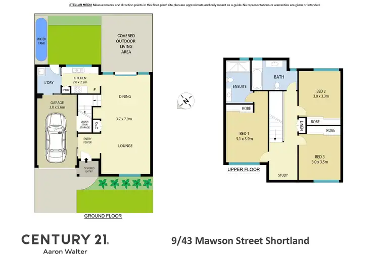 Floorplan of Homely townhouse listing, 9/43 Mawson Street, Shortland NSW 2307