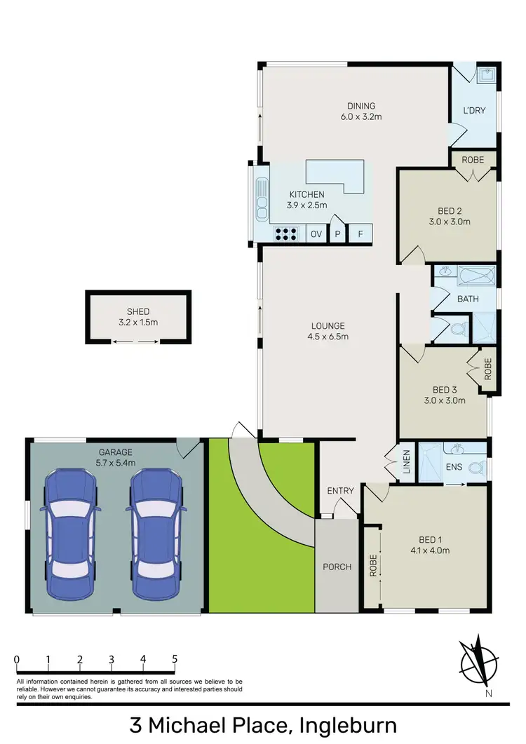 Floorplan of Homely house listing, 3 Michael Place, Ingleburn NSW 2565