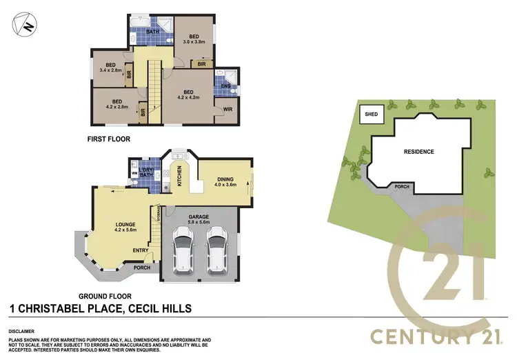 Floorplan of Homely house listing, 1 Christabel Place, Cecil Hills NSW 2171