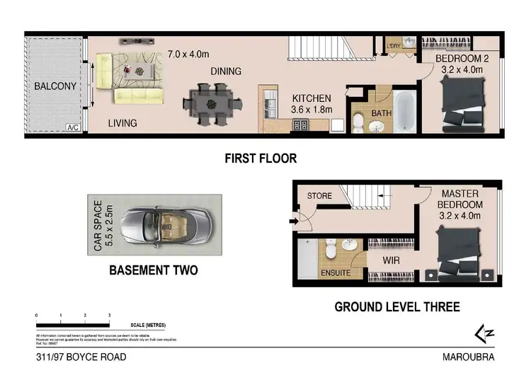 Floorplan of Homely apartment listing, 311/97 Boyce Road, Maroubra NSW 2035