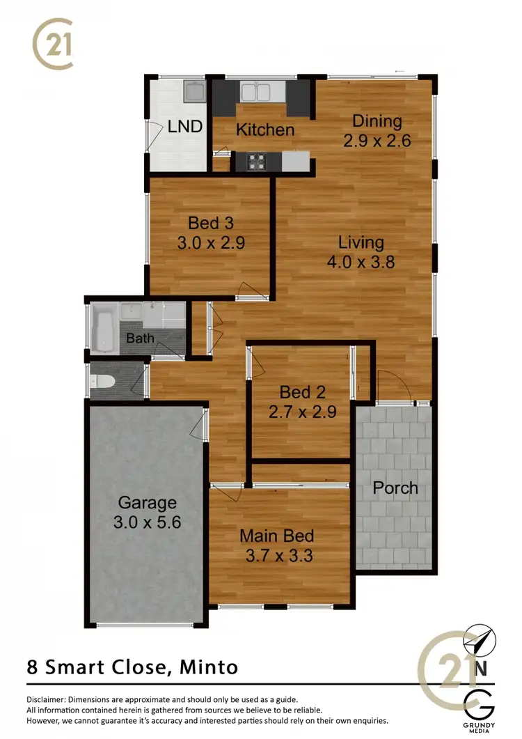 Floorplan of Homely house listing, 8 Smart Close, Minto NSW 2566