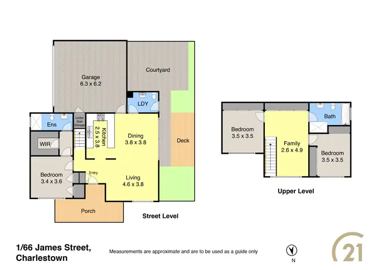 Floorplan of Homely townhouse listing, 1/66 James Street, Charlestown NSW 2290