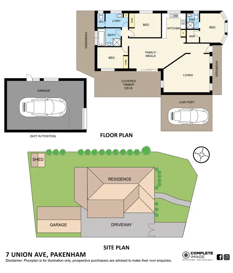 Floorplan of Homely house listing, 7 Union Avenue, Pakenham VIC 3810