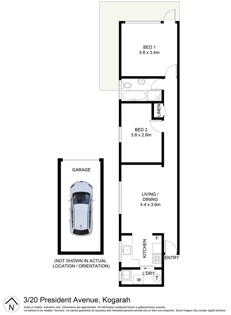 Floorplan of Homely apartment listing, 3/20 President Avenue, Kogarah NSW 2217