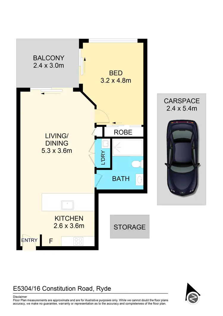 Floorplan of Homely apartment listing, E5304/16 Constitution Road, Ryde NSW 2112