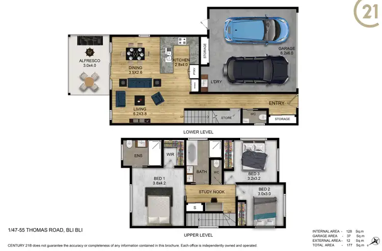 Floorplan of Homely townhouse listing, 1/47-55 Thomas Road, Bli Bli QLD 4560