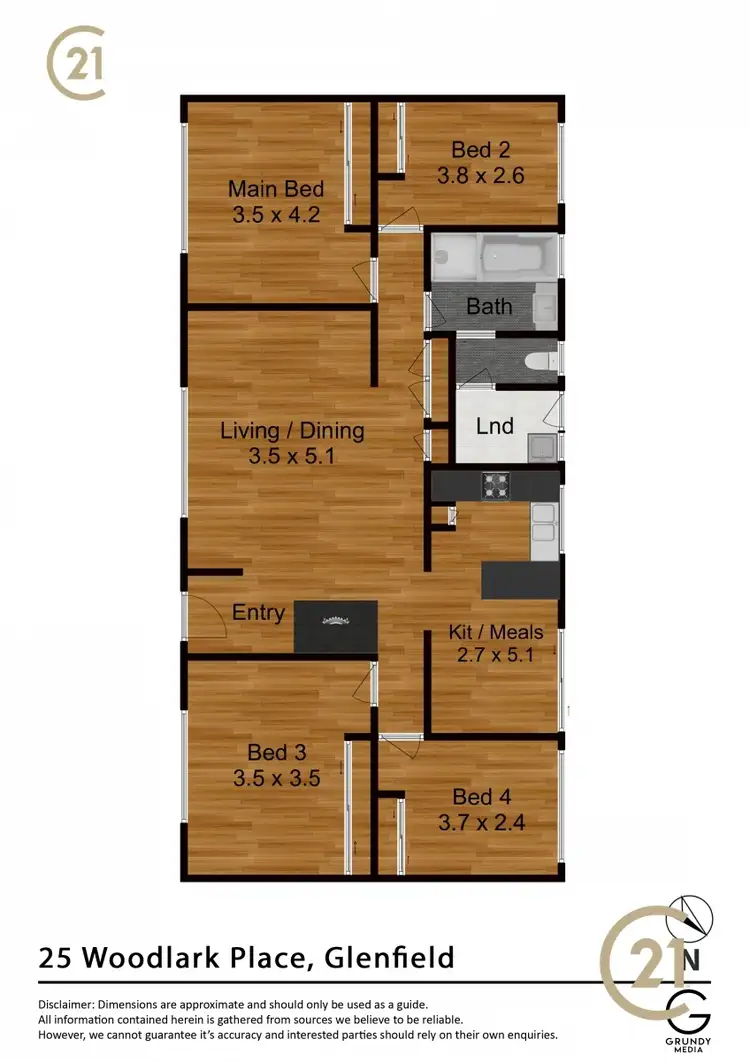 Floorplan of Homely house listing, 25 Woodlark Place, Glenfield NSW 2167