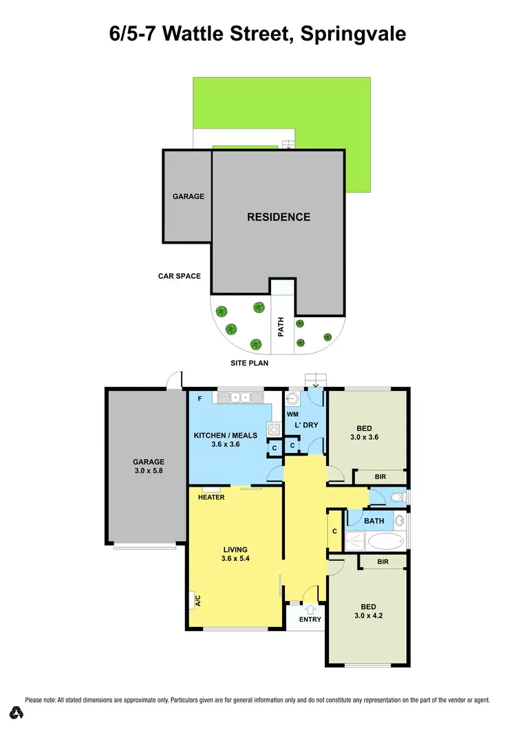 Floorplan of Homely unit listing, 6/5-7 Wattle Street, Springvale VIC 3171
