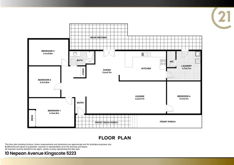 Floorplan of Homely house listing, 10 Nepean Avenue, Kingscote SA 5223