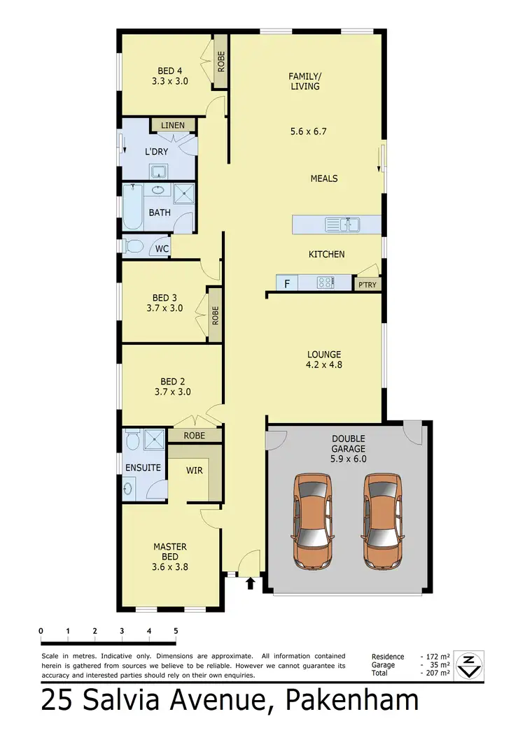 Floorplan of Homely house listing, 25 Salvia Avenue, Pakenham VIC 3810