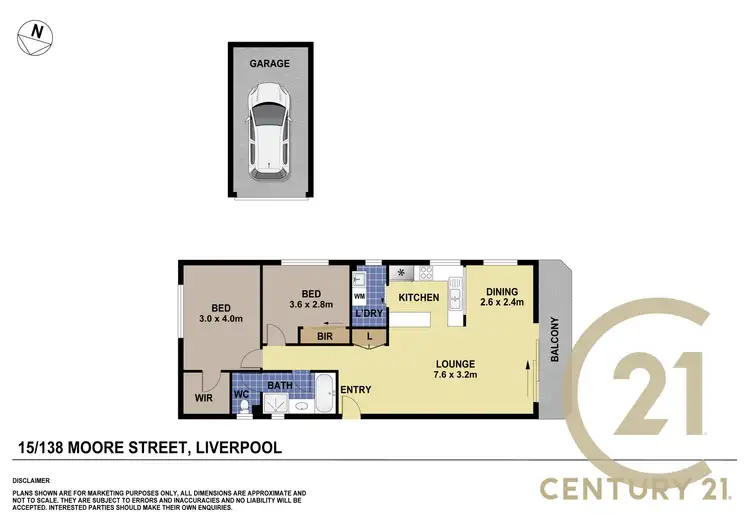 Floorplan of Homely unit listing, 15/138 Moore Street, Liverpool NSW 2170