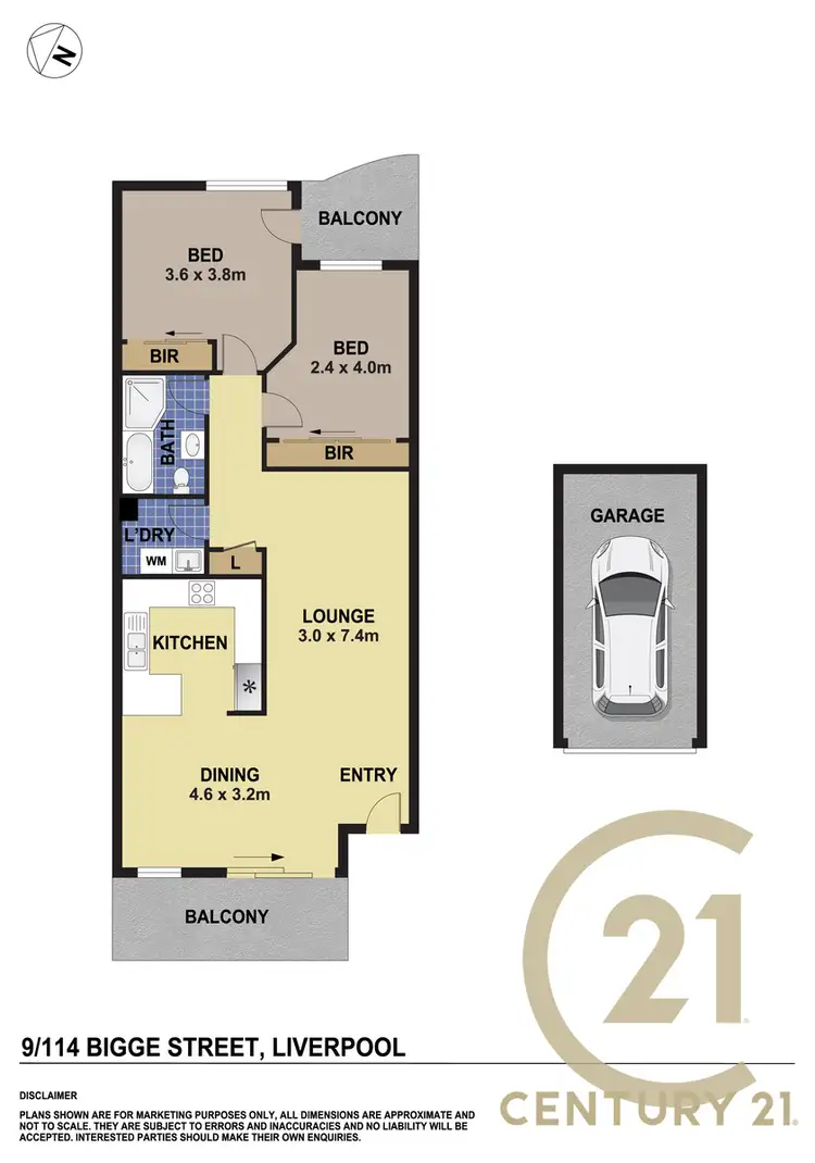 Floorplan of Homely apartment listing, 9/114-116 Bigge Street, Liverpool NSW 2170