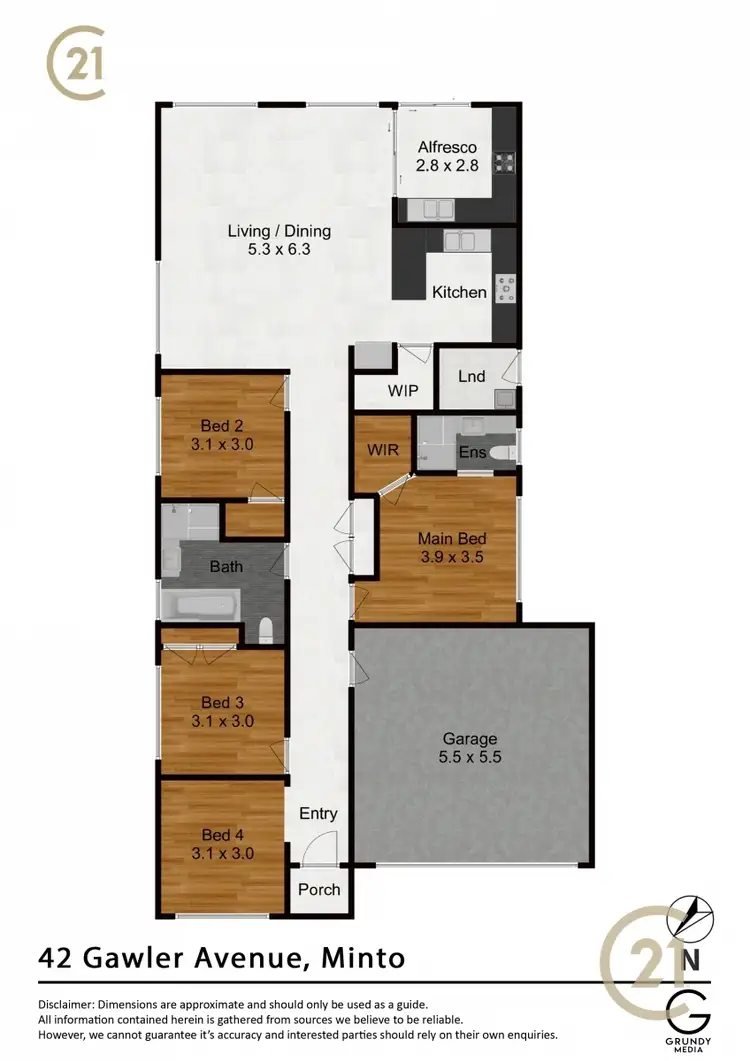 Floorplan of Homely house listing, 42 Gawler Avenue, Minto NSW 2566