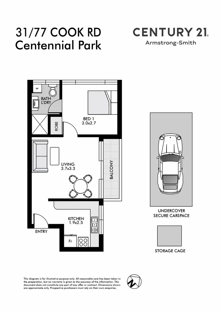 Floorplan of Homely apartment listing, 31/77-83 Cook Road, Centennial Park NSW 2021