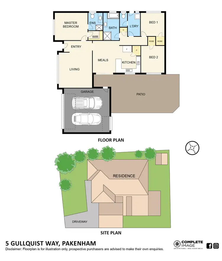 Floorplan of Homely house listing, 5 Gullquist Way, Pakenham VIC 3810