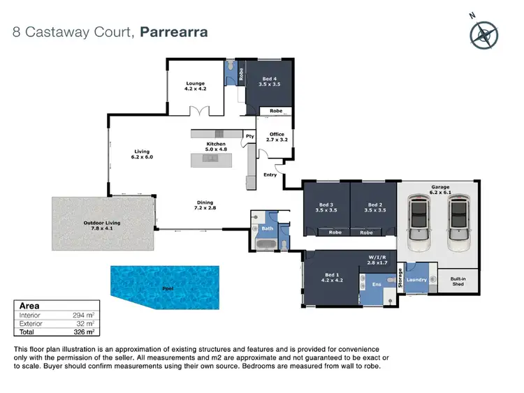 Floorplan of Homely house listing, 8 Castaway Court, Kawana Island QLD 4575
