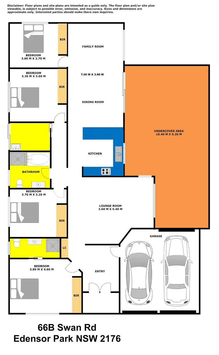 Floorplan of Homely house listing, 66b Swan Road, Edensor Park NSW 2176