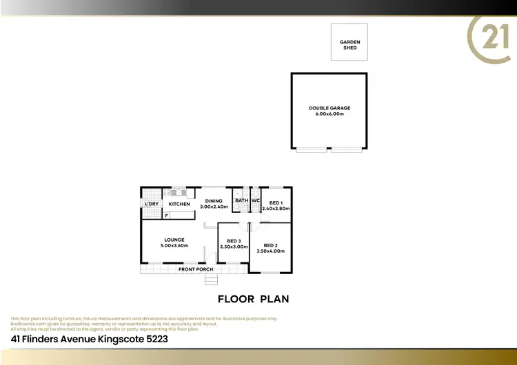 Floorplan of Homely house listing, 41 Flinders Avenue, Kingscote SA 5223
