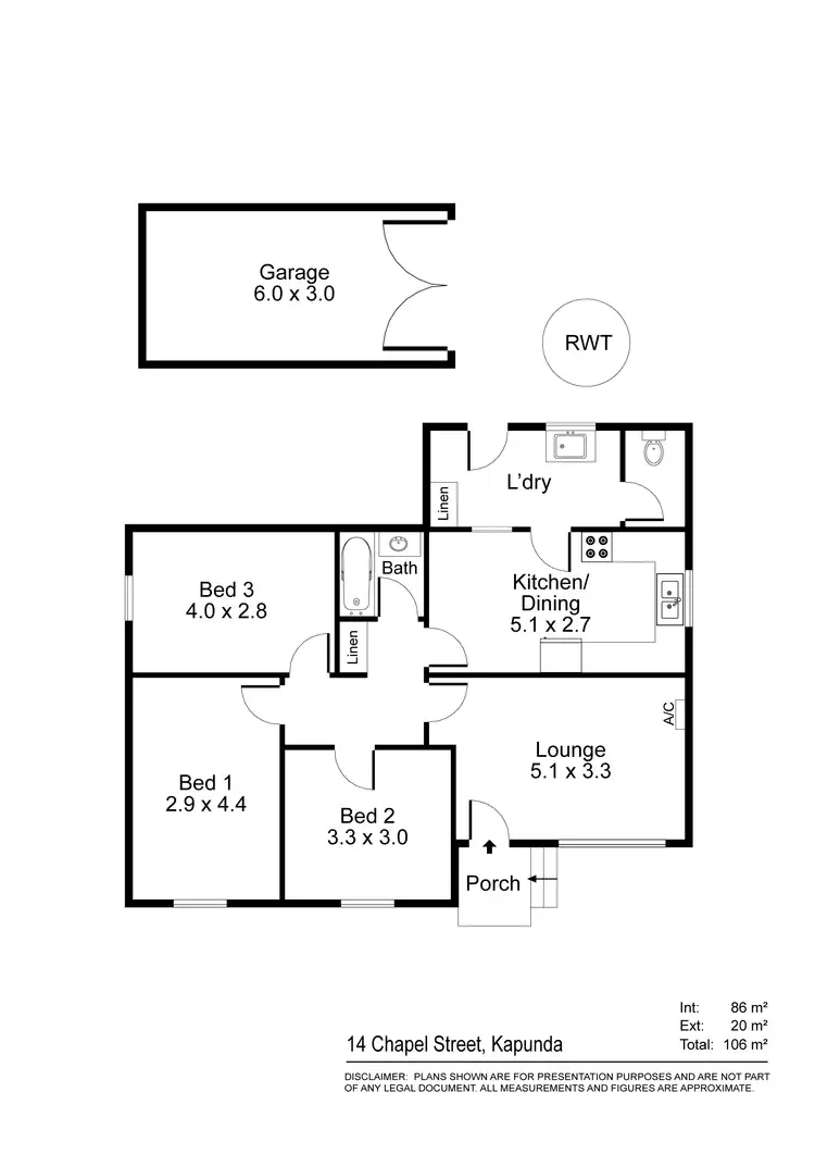 Floorplan of Homely house listing, 14 Chapel Street, Kapunda SA 5373
