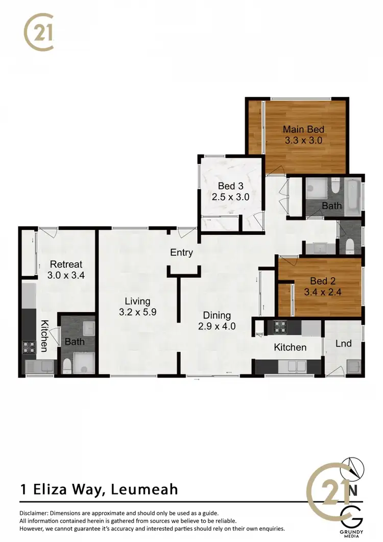 Floorplan of Homely house listing, 1 Eliza Way, Leumeah NSW 2560