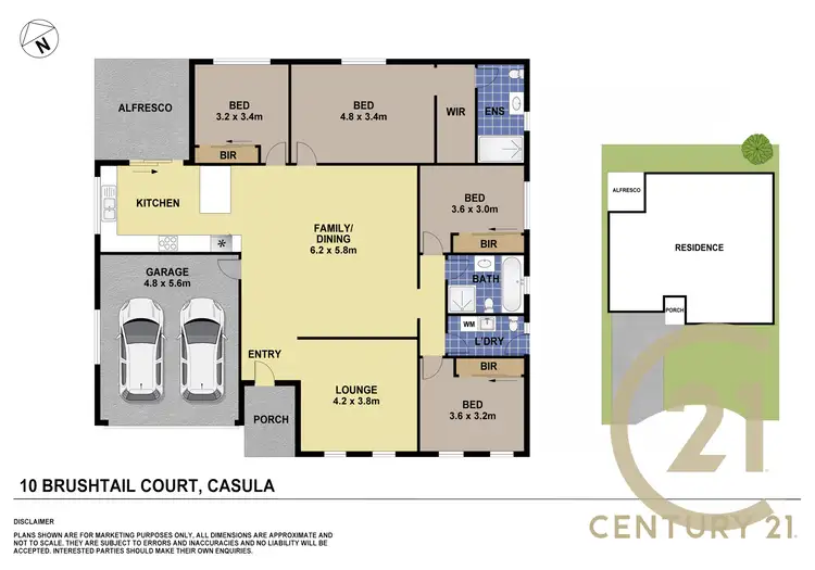 Floorplan of Homely house listing, 10 Brushtail Court, Casula NSW 2170