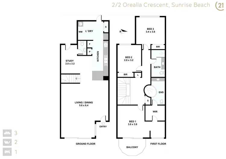 Floorplan of Homely unit listing, 2/2 Orealla Crescent, Sunrise Beach QLD 4567