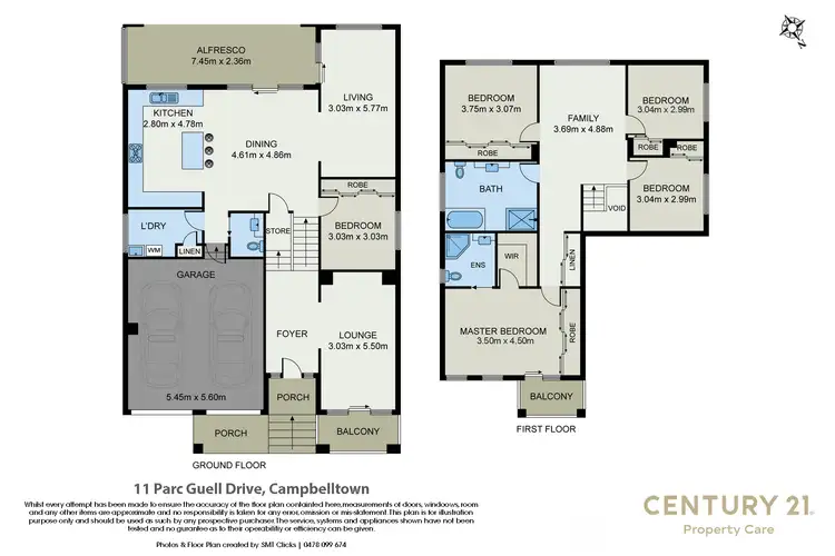 Floorplan of Homely house listing, 11 Parc Guell Drive, Campbelltown NSW 2560