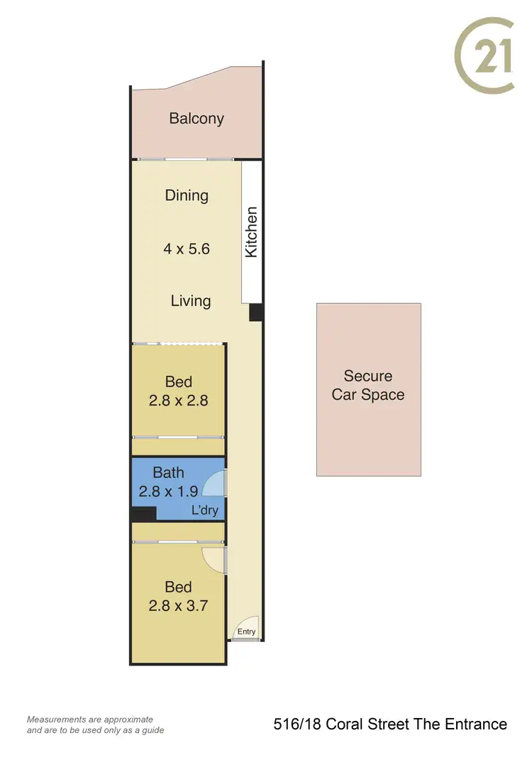 Floorplan of Homely unit listing, 516/18 Coral Street, The Entrance NSW 2261