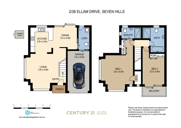Floorplan of Homely townhouse listing, 2/36 Ellam Drive, Seven Hills NSW 2147