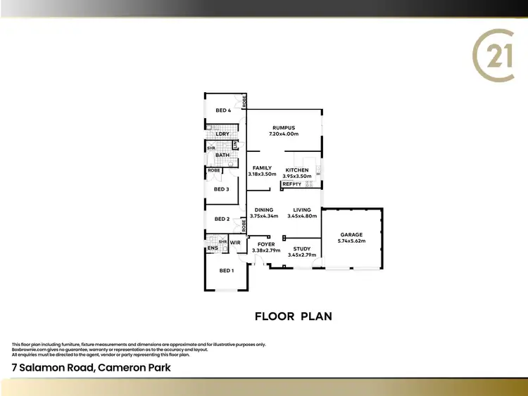 Floorplan of Homely house listing, 7 Salamon Road, Cameron Park NSW 2285