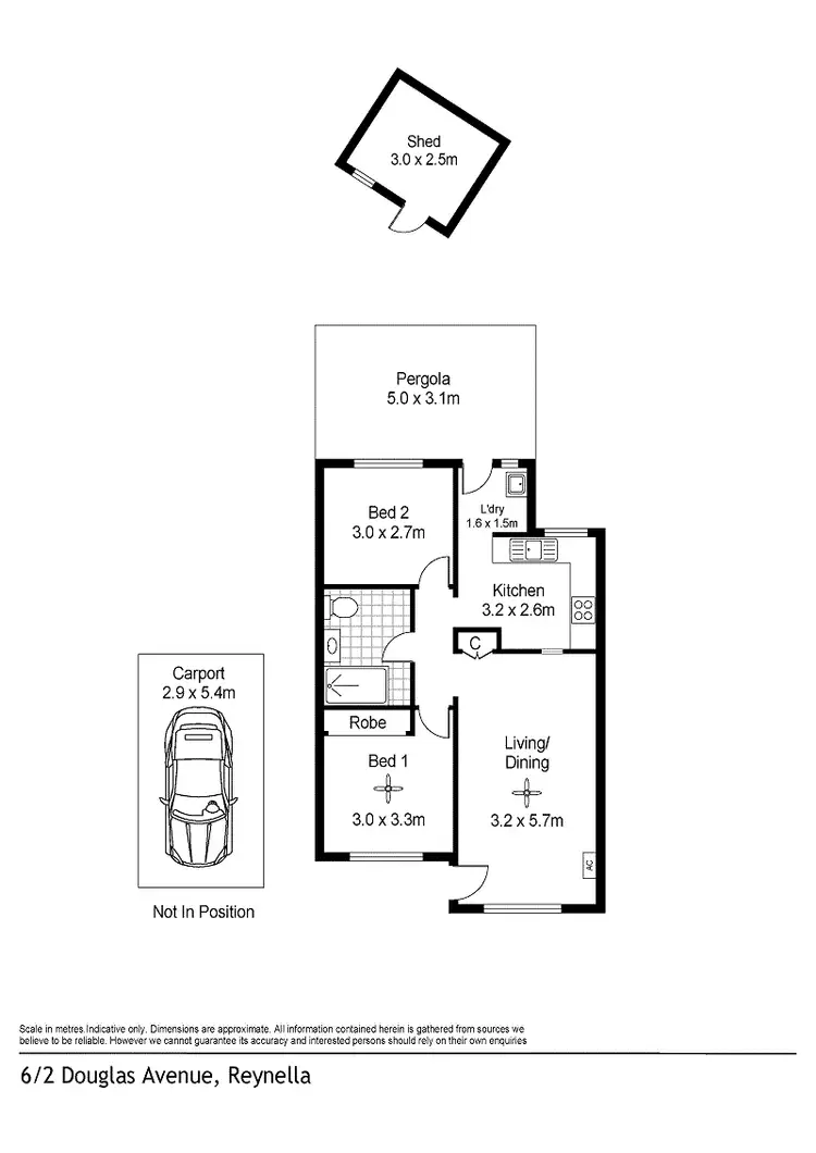 Floorplan of Homely unit listing, 6/2 Douglas Avenue, Reynella SA 5161