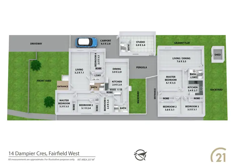 Floorplan of Homely house listing, 14 Dampier Crescent, Fairfield West NSW 2165