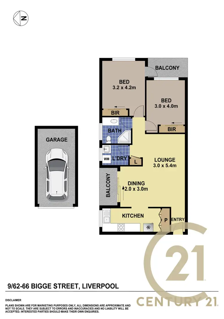 Floorplan of Homely apartment listing, 9/62-66 Bigge street, Liverpool NSW 2170
