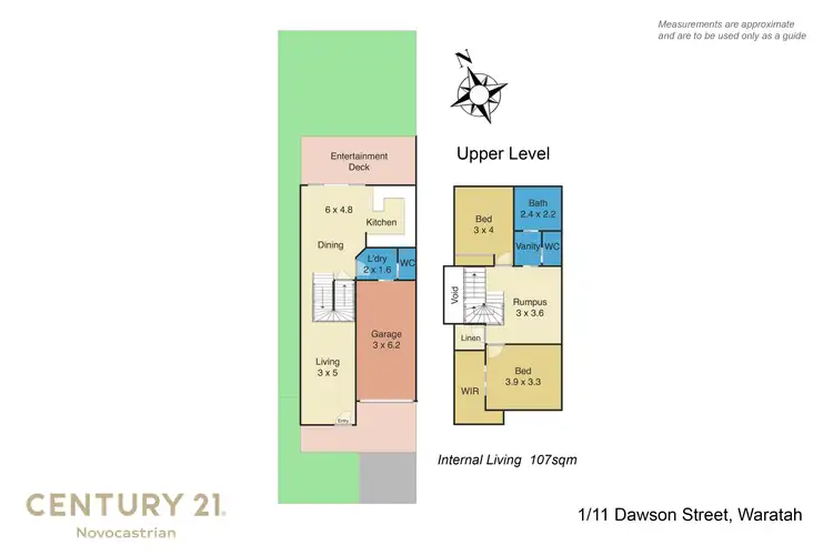 Floorplan of Homely townhouse listing, 1/11 Dawson Street, Waratah NSW 2298