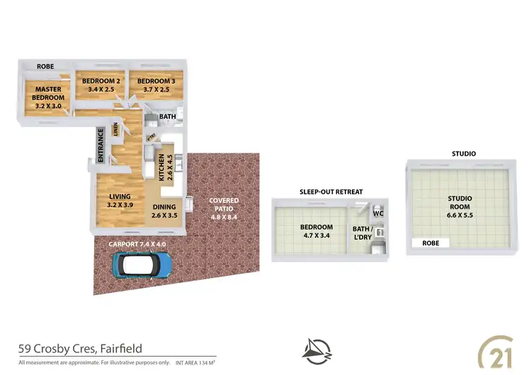 Floorplan of Homely house listing, 59 Crosby Crescent, Fairfield NSW 2165