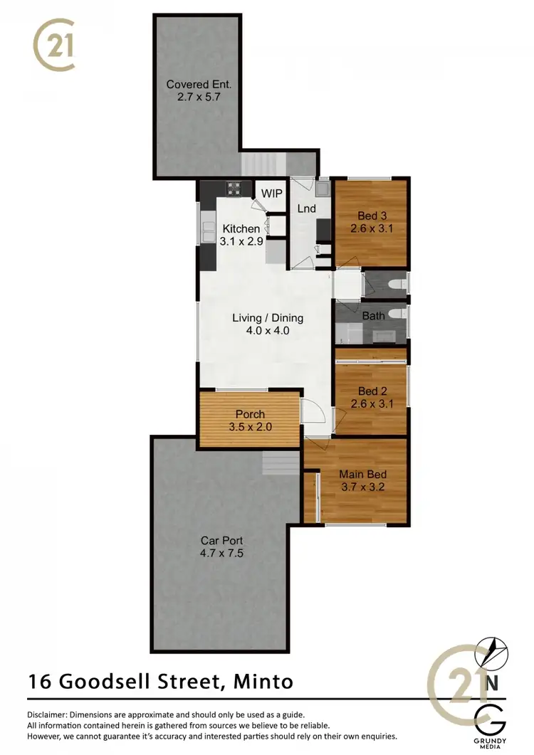 Floorplan of Homely house listing, 16 Goodsell Street, Minto NSW 2566