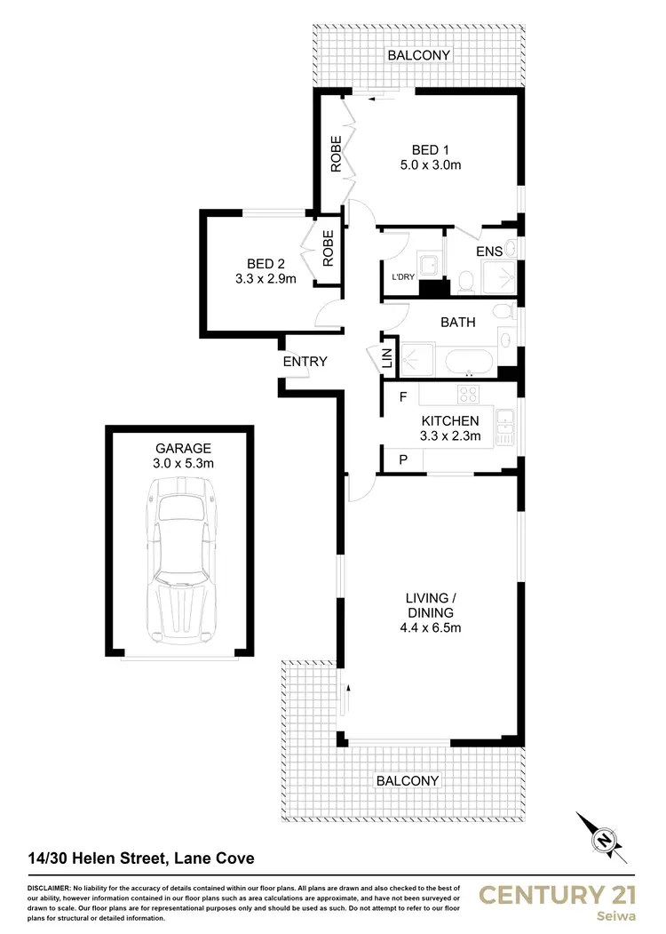 Floorplan of Homely apartment listing, 14/30-36 Helen Street, Lane Cove NSW 2066