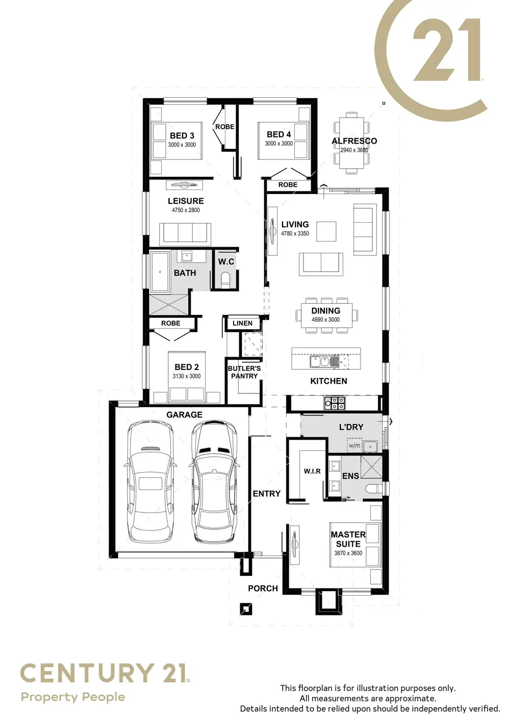 Floorplan of Homely house listing, 21 Byron Street, Mount Barker SA 5251