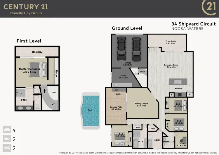 Floorplan of Homely house listing, 34 Shipyard Circuit, Noosa Waters QLD 4566