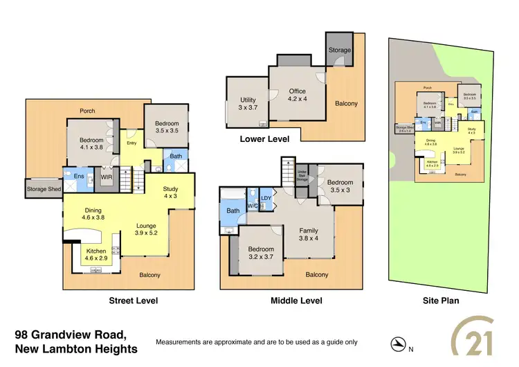 Floorplan of Homely house listing, 98 Grandview Road, New Lambton Heights NSW 2305
